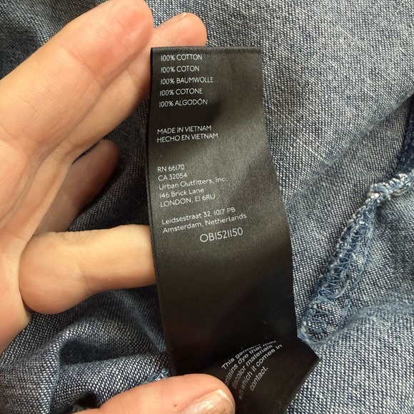 Anthropologie Pilcro Denim Button Down Shirt Oversized Long Sleeve Women XS - Picture 6 of 8